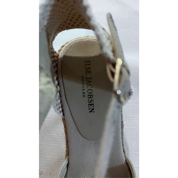 IISE JACOBSEN TAN ESPADRILLES WEDGE HEELS WOMENS SIZE 7 - Picture 4 of 13